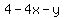 4-4x-y