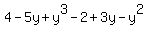 4-5y%2By%5E3-2%2B3y-y%5E2