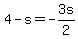 4-s=-3s%2F2