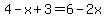 4-x%2B3=6-2x