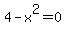 4-x%5E2+=+0