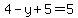 4-y%2B5=5