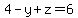 4-y%2Bz=6