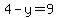 4-y=9