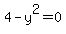 4-y%5E2=0