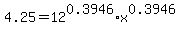 4.25=12%5E0.3946%2Ax%5E0.3946