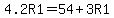 4.2R1=54%2B3R1