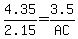 4.35%2F2.15=3.5%2FAC