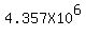 4.357X10%5E6