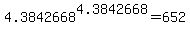 4.3842668%5E4.3842668+=+652