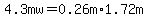 4.3mw=0.26m%2A1.72m