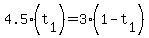 4.5%28t%5B1%5D%29+=+3%281-t%5B1%5D%29