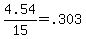 4.54%2F15=.303