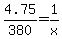 4.75%2F380+=+1%2Fx