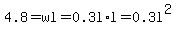 4.8+=+wl+=+0.3l%2Al+=+0.3l%5E2