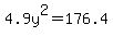 4.9y%5E2=+176.4