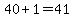 40%2B1=41