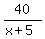 40%2F%28x%2B5%29