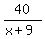 40%2F%28x%2B9%29
