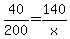 40%2F200+=+140%2Fx