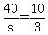 40%2Fs+=+10%2F3