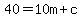 40=10m%2Bc