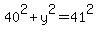 40%5E2%2By%5E2=41%5E2