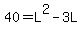 40+=+L%5E2+-+3L