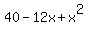 40+-+12x+%2B+x%5E2