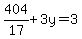 40+4%2F17%2B3y=3