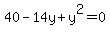 40-14y%2By%5E2=0