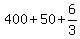 400%2B50%2B6%2F3