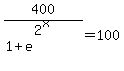 400%2F%281%2Be%5E%282%5Ex%29%29=100