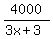 4000%2F%283x%2B3%29