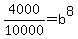 4000%2F10000+=+b%5E8