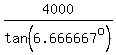 4000%2Ftan%286.666667%5Eo%29