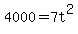 4000=7t%5E2