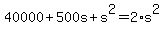 40000%2B500s%2Bs%5E2=2%2As%5E2