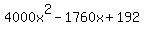 4000x%5E2+-+1760x%2B192