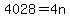 4028+=+4n