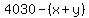 4030-%28x%2By%29