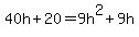 40h%2B20=9h%5E2%2B9h