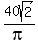 40sqrt%282%29%2Fpi