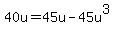 40u=45u-45u%5E3