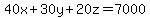 40x%2B30y%2B20z=7000
