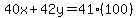 40x%2B42y=41%28100%29