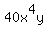 40x%5E4y