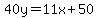 40y=11x%2B50