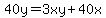 40y=3xy%2B40x