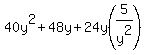 40y%5E2%2B48y%2B24y%285%2Fy%5E2%29